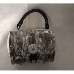 Prezzo NYC Cityscape Structured Purse, Snap Closure